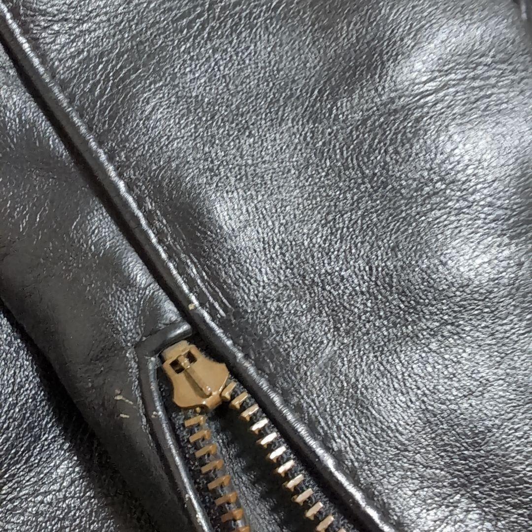 VANSON タイプB シングルライダース 34　ブラック　難あり