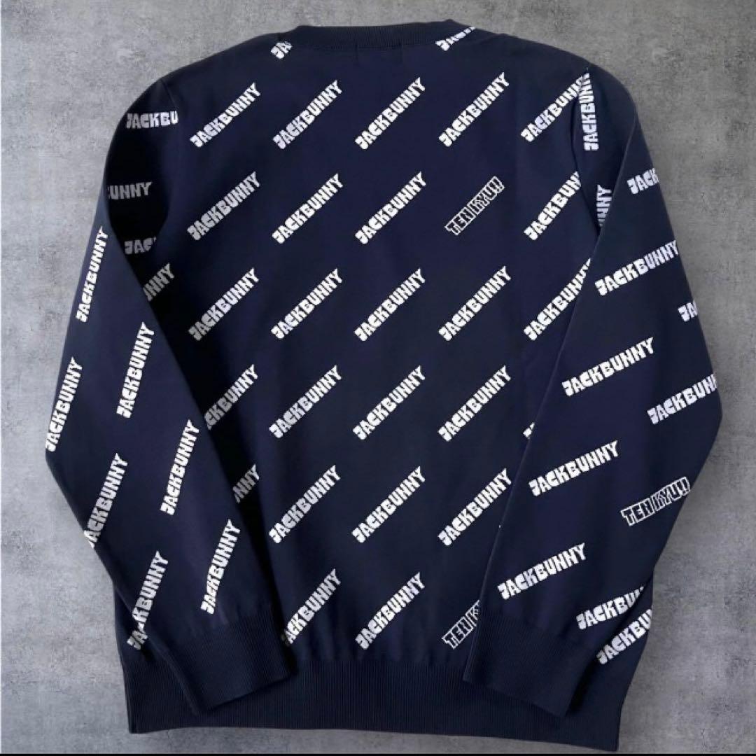 【新品】ジャックバニー 2023年　AmossaSL ニット(5)L/紺　日本製