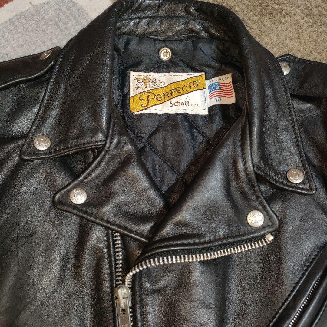 良品人気618Schottダブルライダースバイカータグ４０ダメでも対応有！