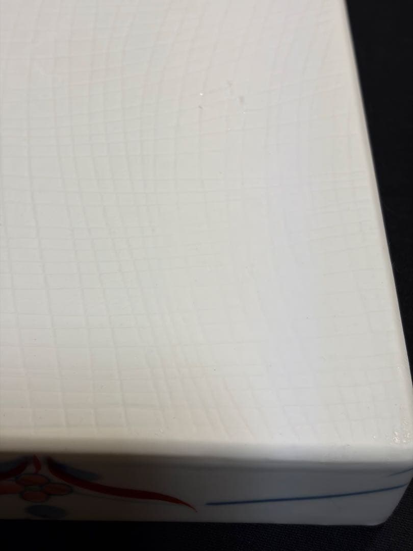 灶師　とうじMARUKO 染錦鳥文角盛鉢　花鳥四角盛り大皿　陶器　四角　大皿