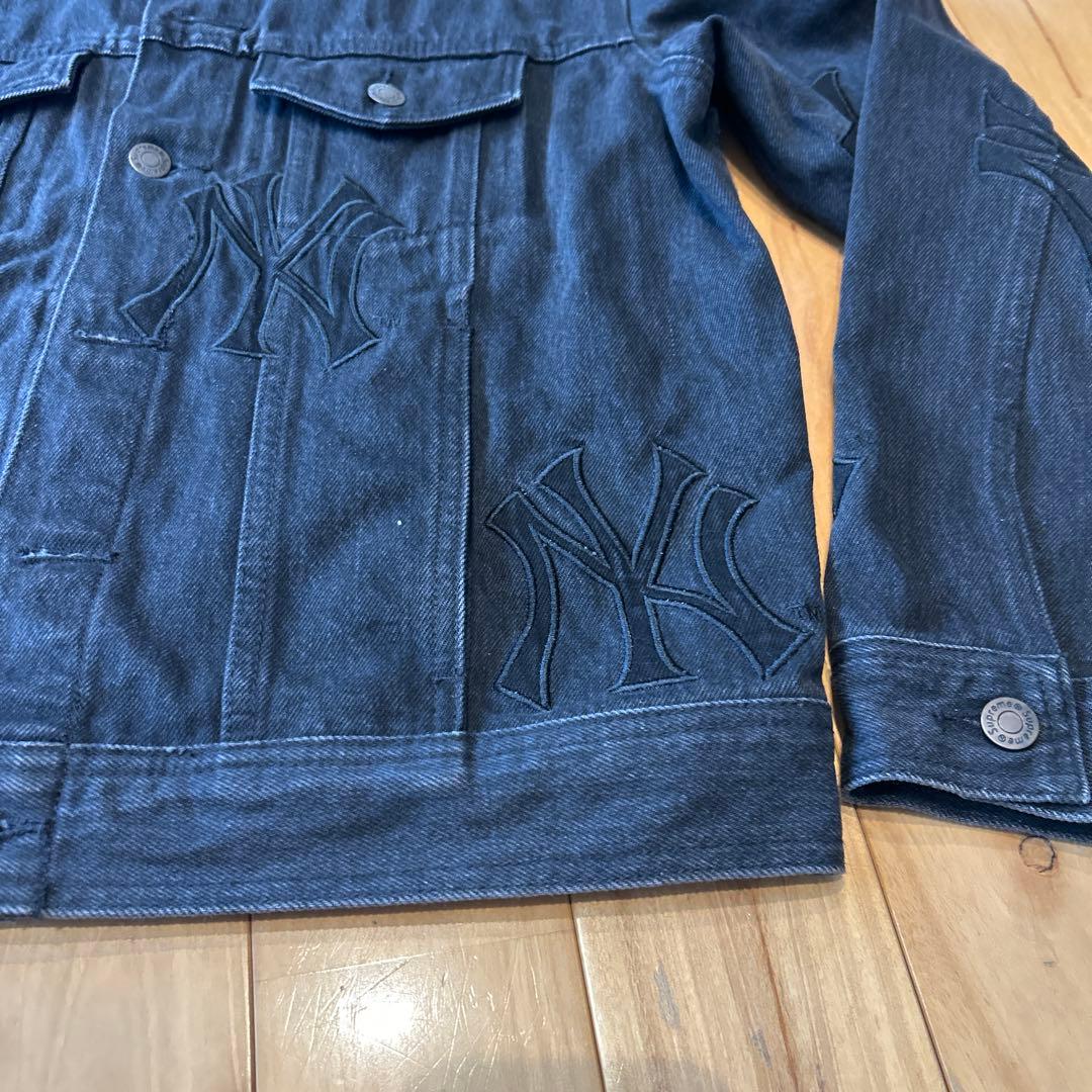 Supreme Yankees エンボス デニム ジャケット S