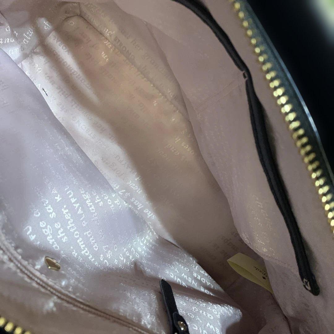 ケイトスペードハンドバッグ花柄中古品パスケース付き