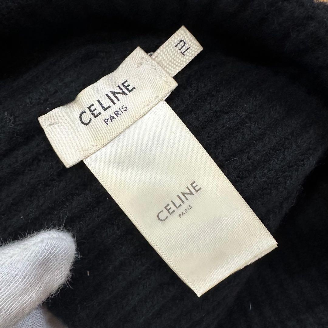 CELINE ニット帽 ビーニー ロゴ エンブロイダリー2A61W535Q