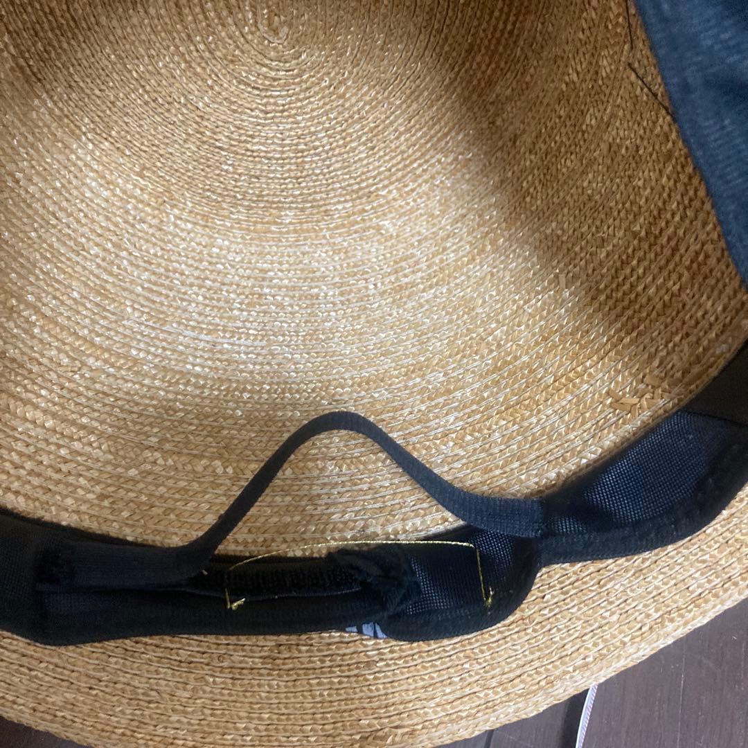 wicagrocery ウィカグロサリー　極太リボン麦わら帽子
