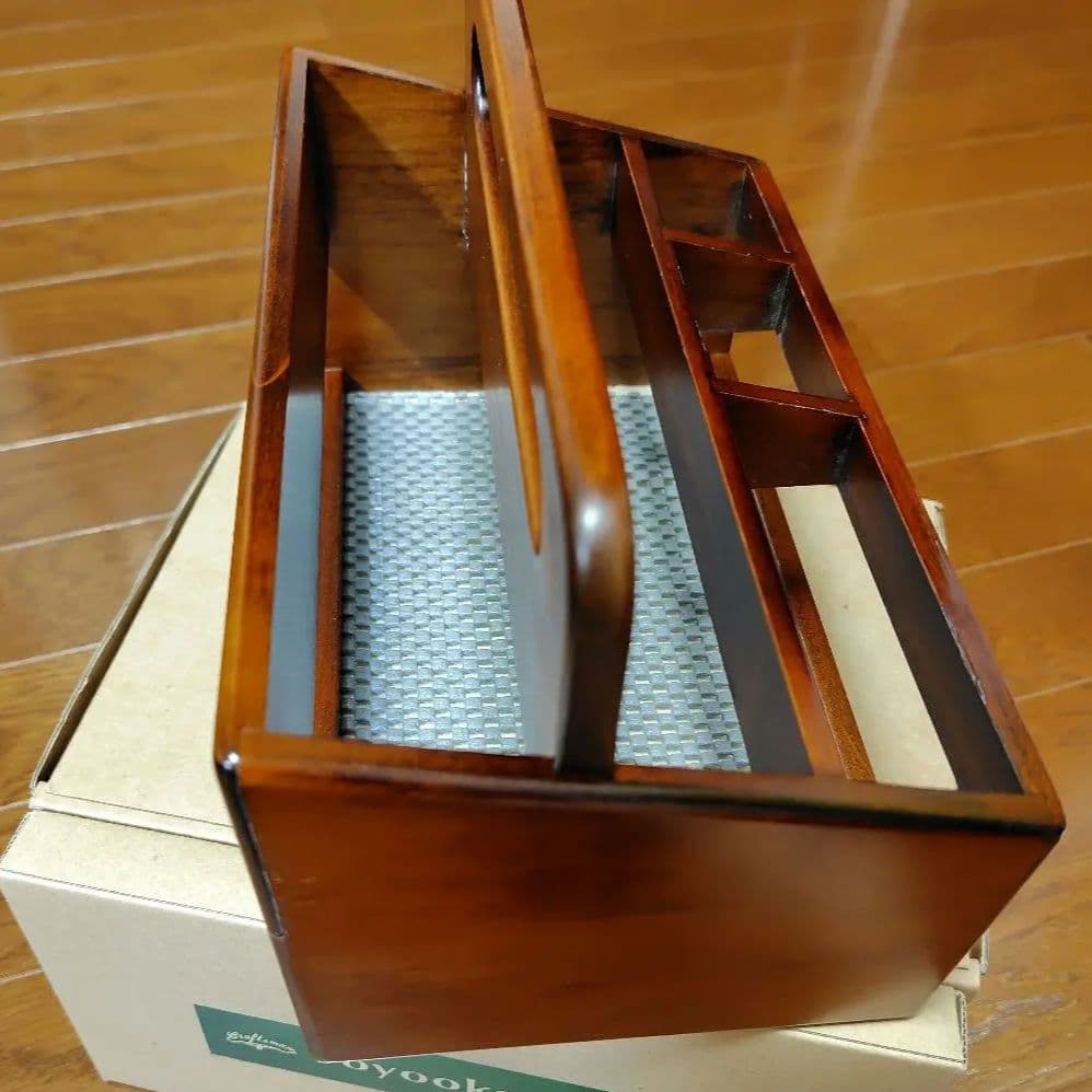 豊岡クラフト　リモコン整理箱、リモコンラック　マガジンラック、A4雑誌収納ラック