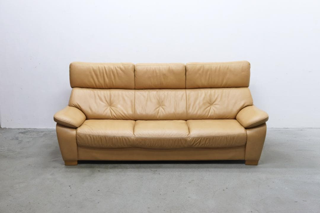 karimoku カリモク ZT73 本革 レザー 3P ソファ モダン