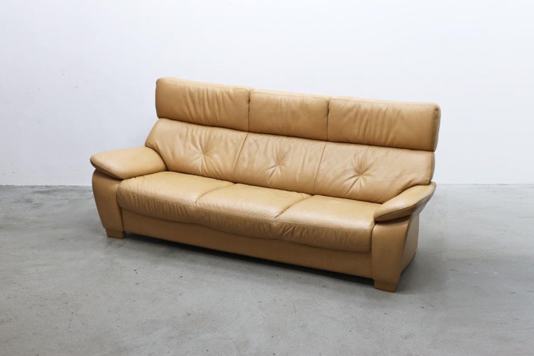 karimoku カリモク ZT73 本革 レザー 3P ソファ モダン