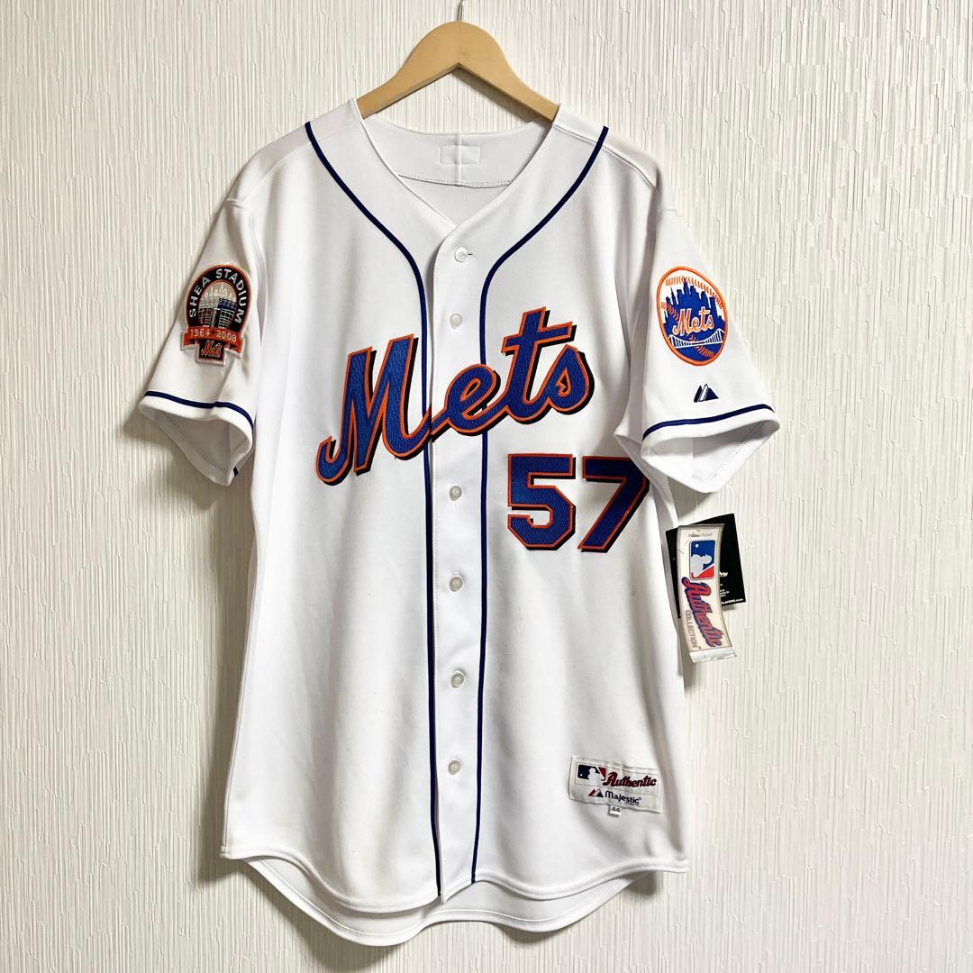 USA製　Majestic メッツ ベースボール シャツ メンズ 44 タグ付き