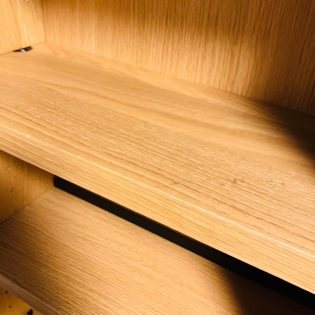 無印良品　薄型ラック・小・奥行16cm　オーク材　追加セット付き　オーク材