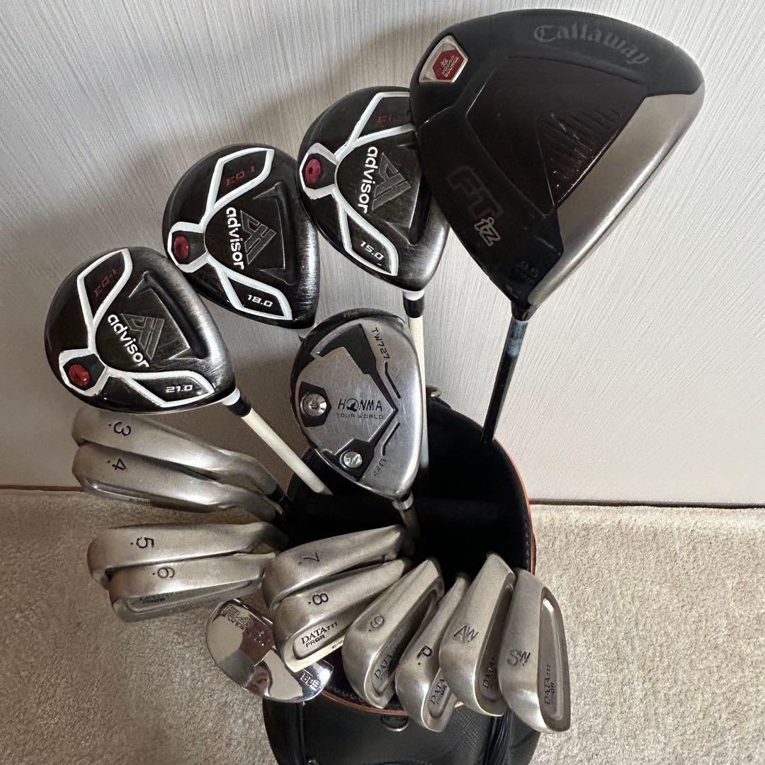 メンズ　キャロウェイ　プロギア　豪華16本　ゴルフセット　キャディバッグ付き