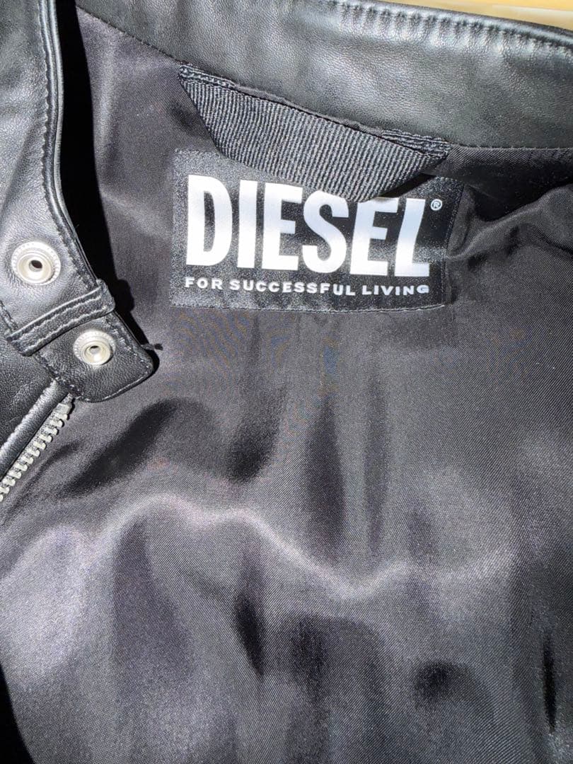 【ASH 着用】DIESEL シングルライダース レザージャケット