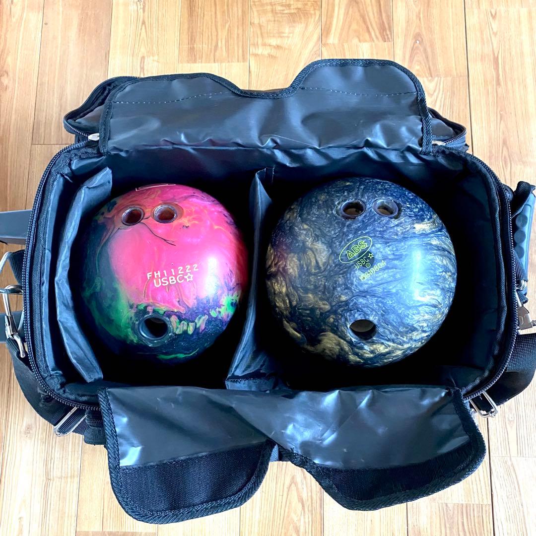 ABS PRO-am ボーリング用キャリーバッグ 2球用 ボール2球付き