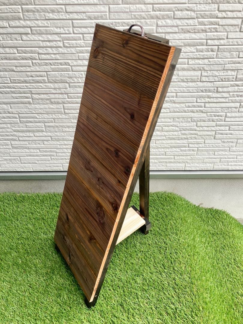 新作　Ａ型看板　ヴィンテージ　レトロ　大きいＷスリムＬＬ　木目綺麗　おまけ