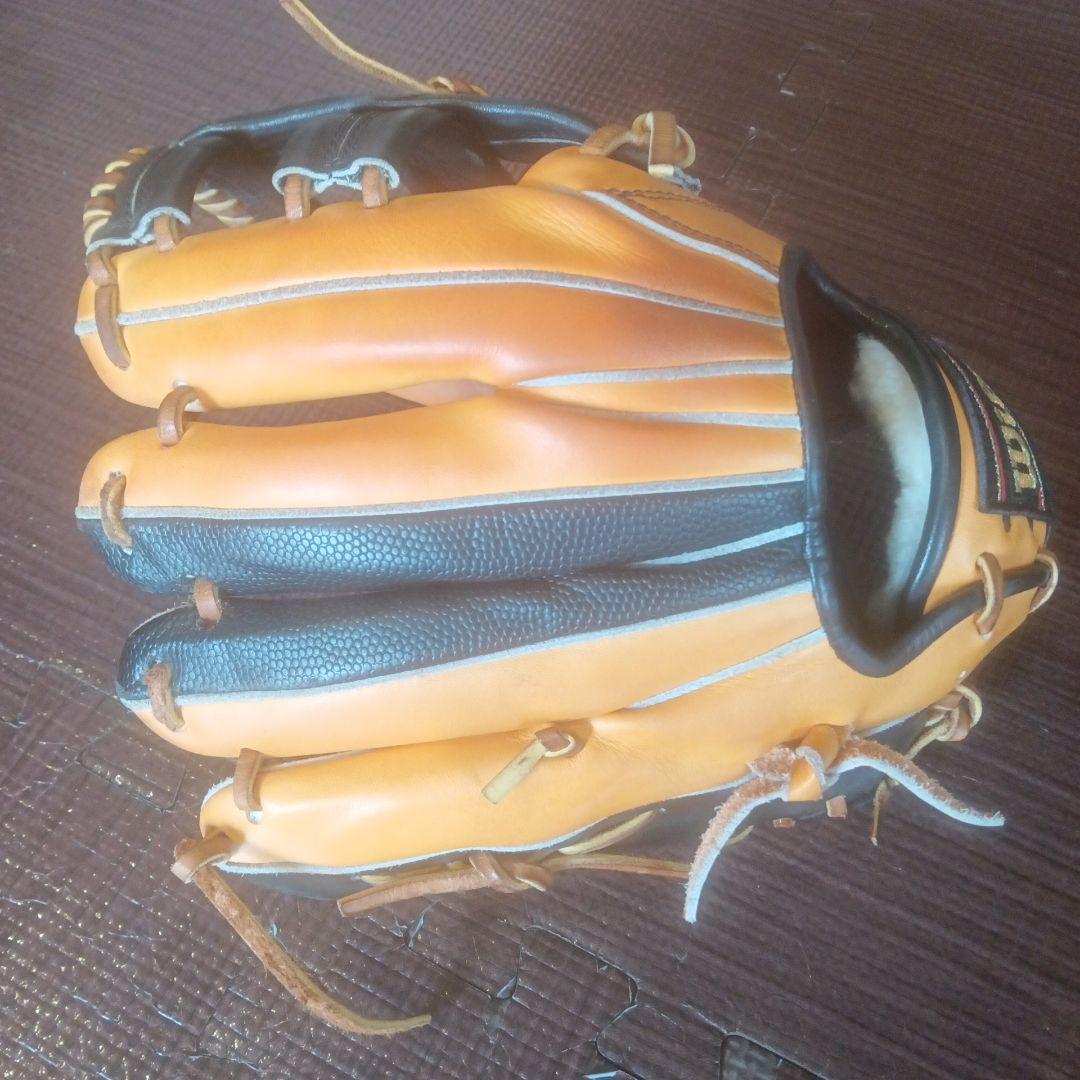 【プロ野球選手支給品】Wilson 硬式野球グローブ オレンジ/黒 8インチ