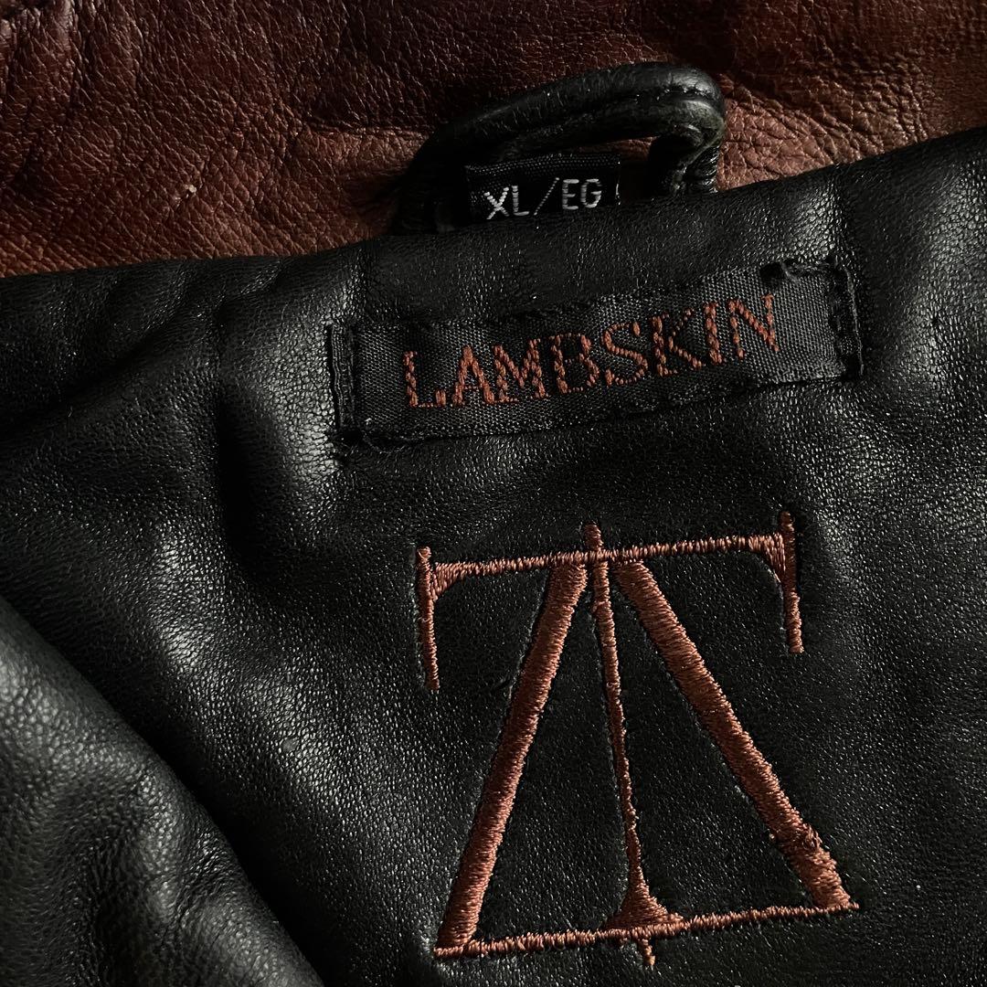 Black×Brown“Switching“羊革“bomber jacket