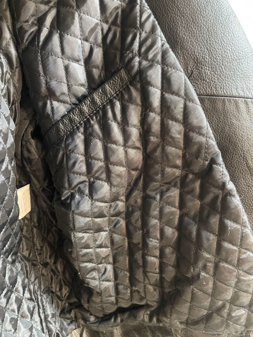 HORN WORKS ホーンワークス　ダブルライダースジャケット　黒　牛革　4L