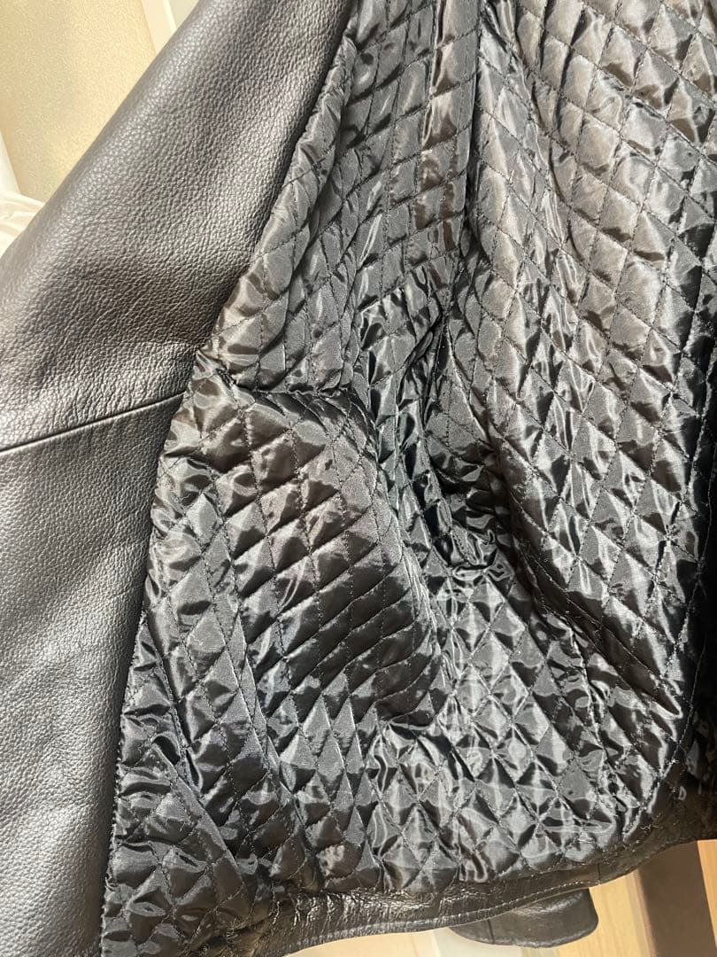 HORN WORKS ホーンワークス　ダブルライダースジャケット　黒　牛革　4L