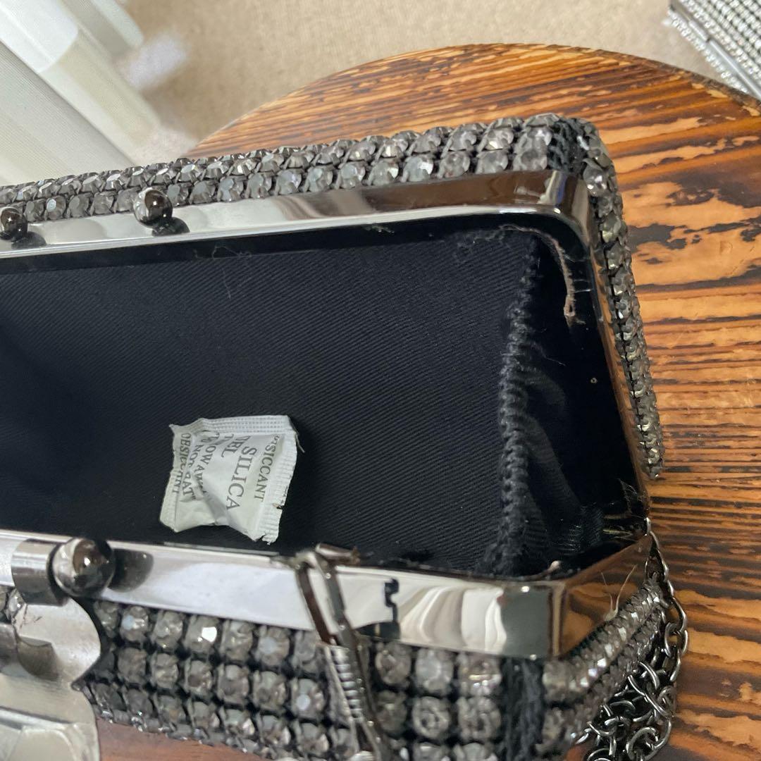 パーティーバッグ　ラインストーン　ブラック　ショルダーバッグ