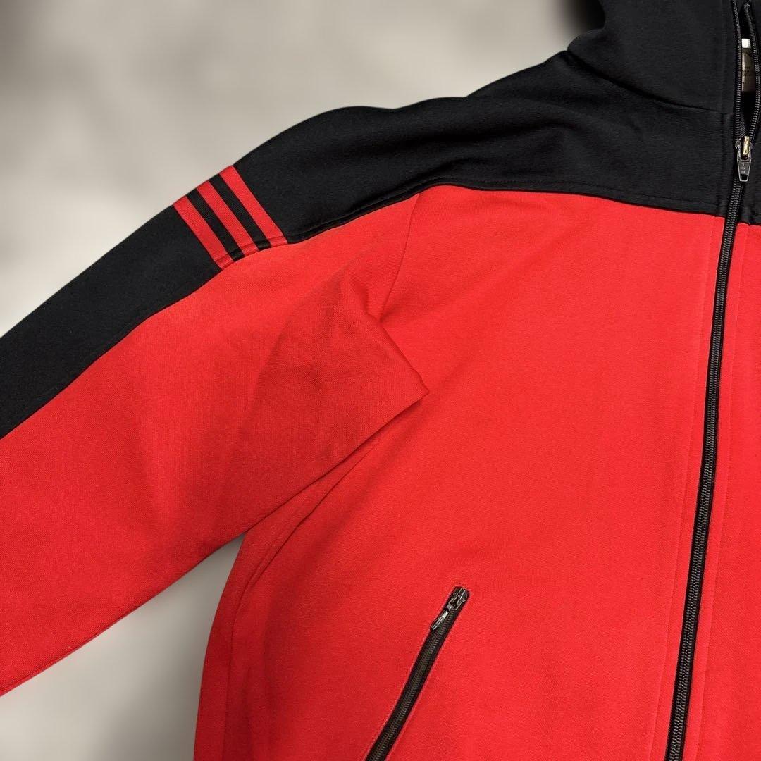 adidas トラックジャケット 赤/黒 ジャージ