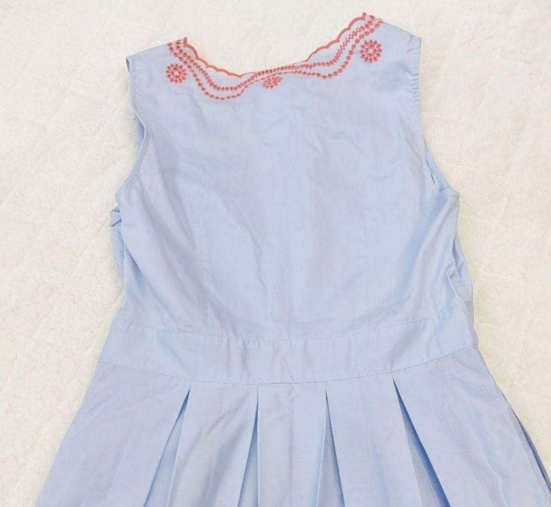 マックスマーラ　マックスコー　レース刺繍フレアワンピース　ロング　水色　ピンク