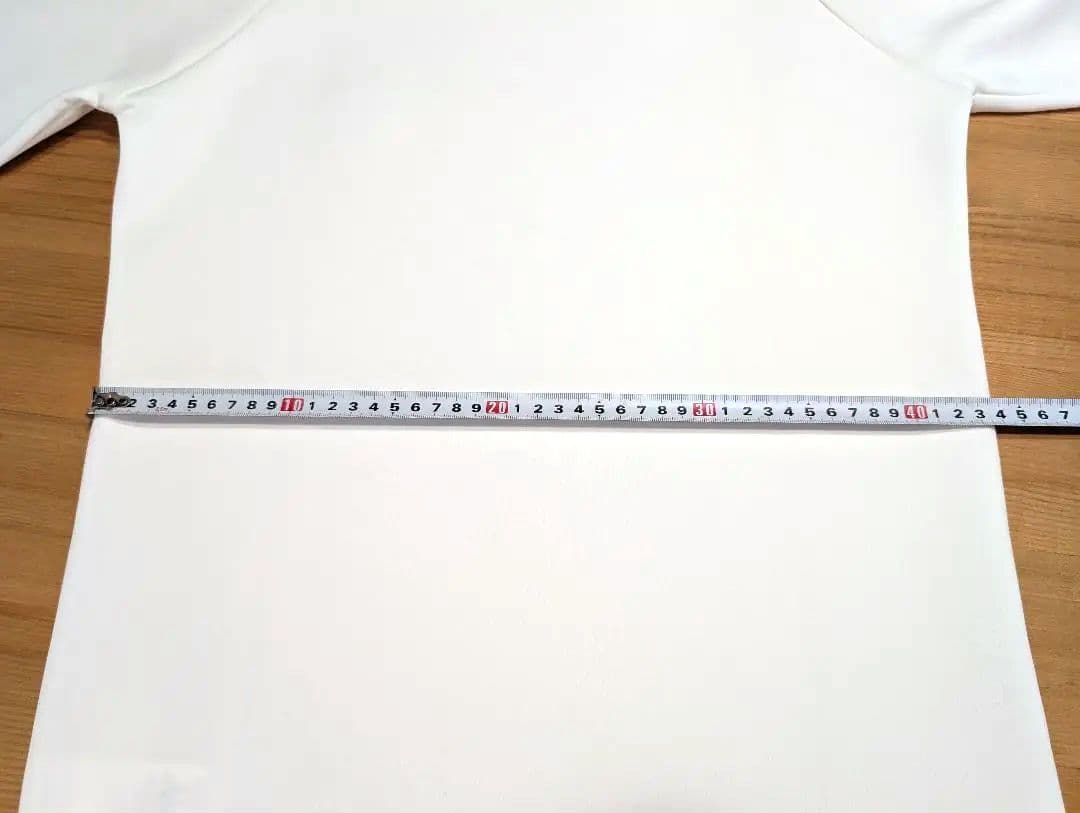 美品 V12 長袖ハイネックシャツ 白×黒 ストレッチ メンズ 2