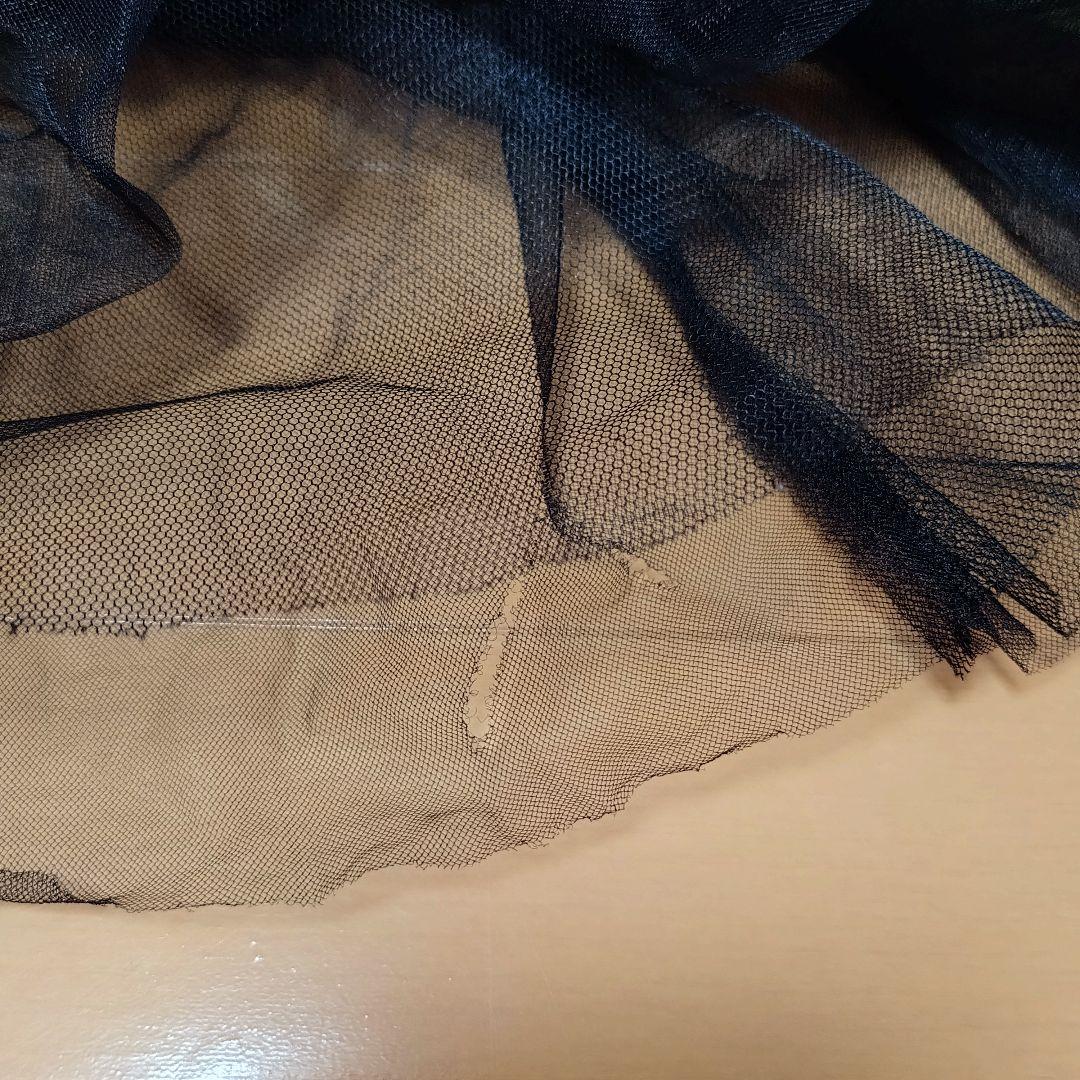 36 グレースコンチネンタル チュールティアードワンピース ドレス ブラック