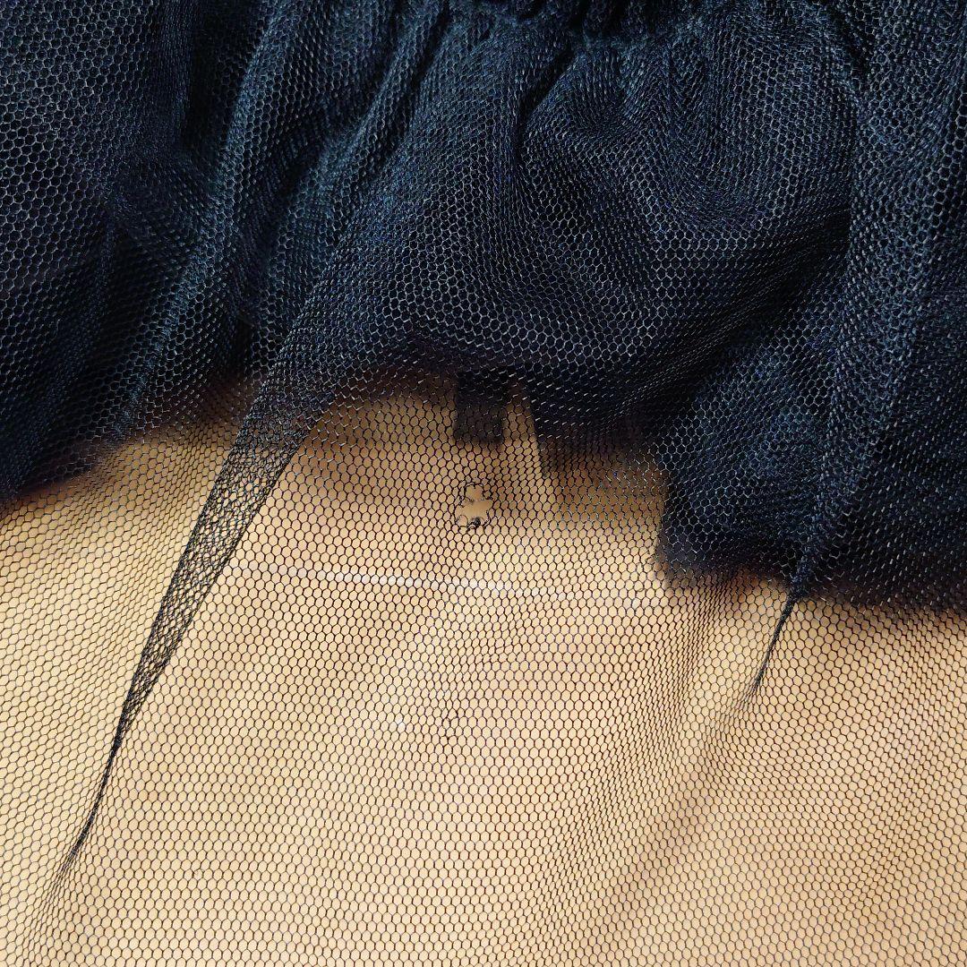 36 グレースコンチネンタル チュールティアードワンピース ドレス ブラック