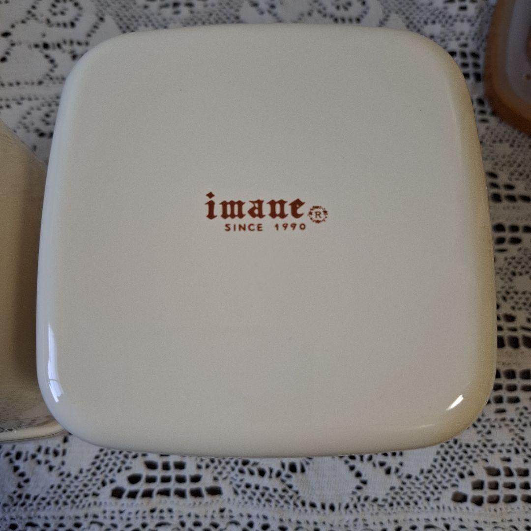 イマン　ダイアナローズ　木蓋四角キャニスター2個セット