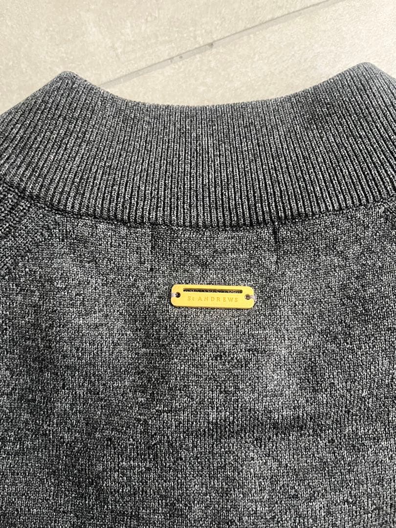 【未使用】St ANDREWS セント・アンドリュース 裏地付ニットブルゾン S