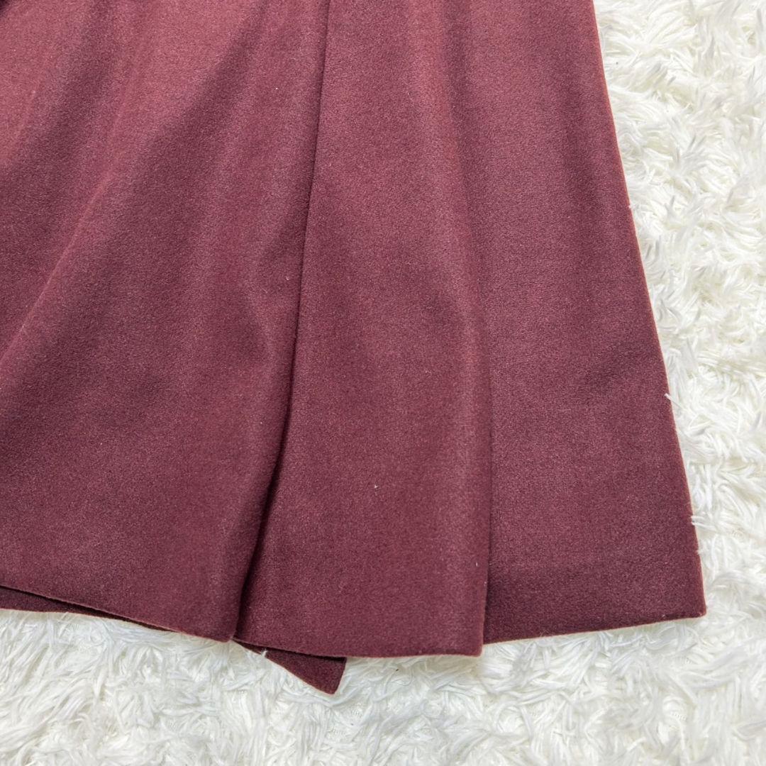 【美品】アクシーズファム クラシックケープコート ポンチョ ワインレッド M
