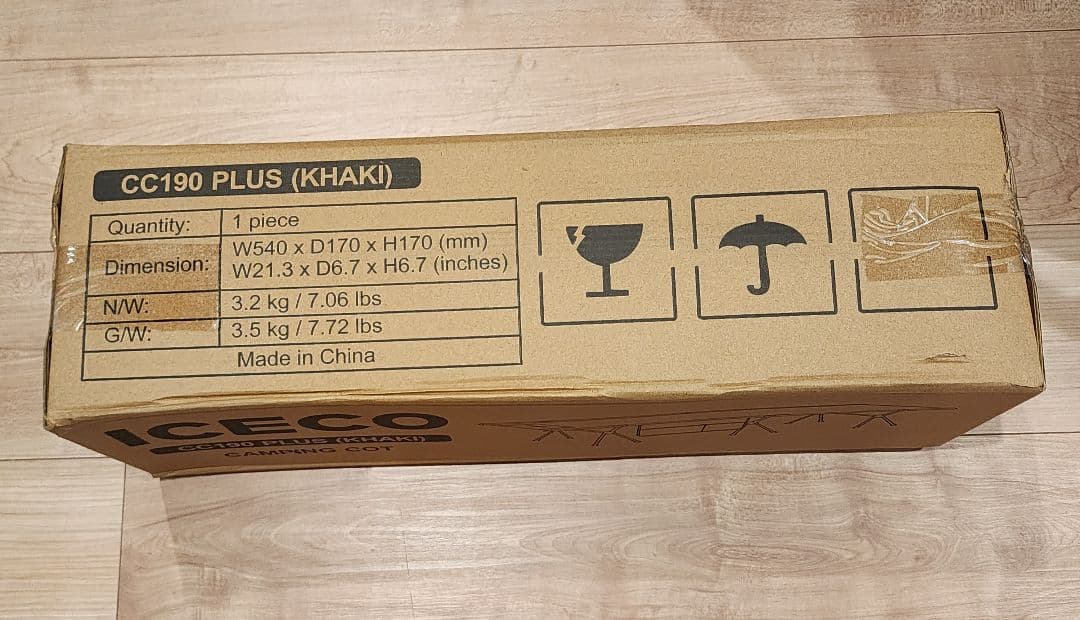 ICECO アイスコ キャンピング コット CC190 PLUS カーキ