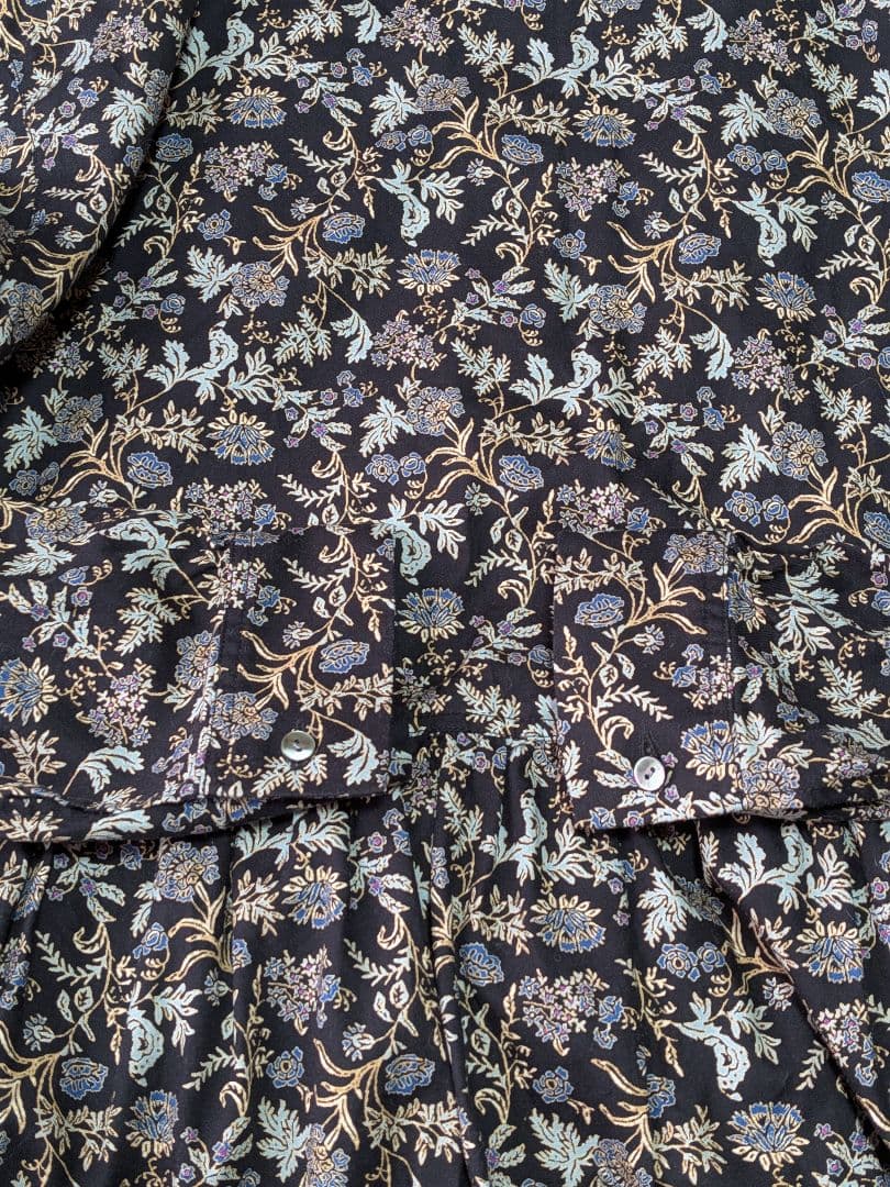 美品 BEARDSLEY ビアズリー サラサプリントワンピース 花柄 ロング