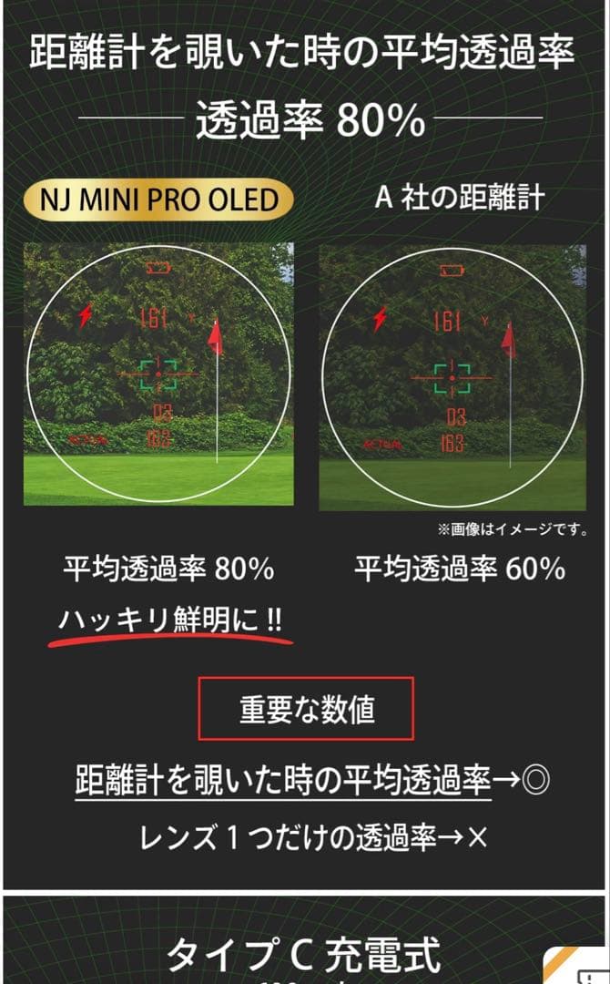 NINJOR GOLF MINI PRO OLED ニンジャレーザー距離計