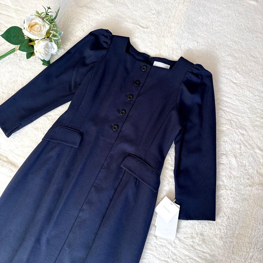 新品25ssセルフォード　スクエアネックタイトワンピース　38