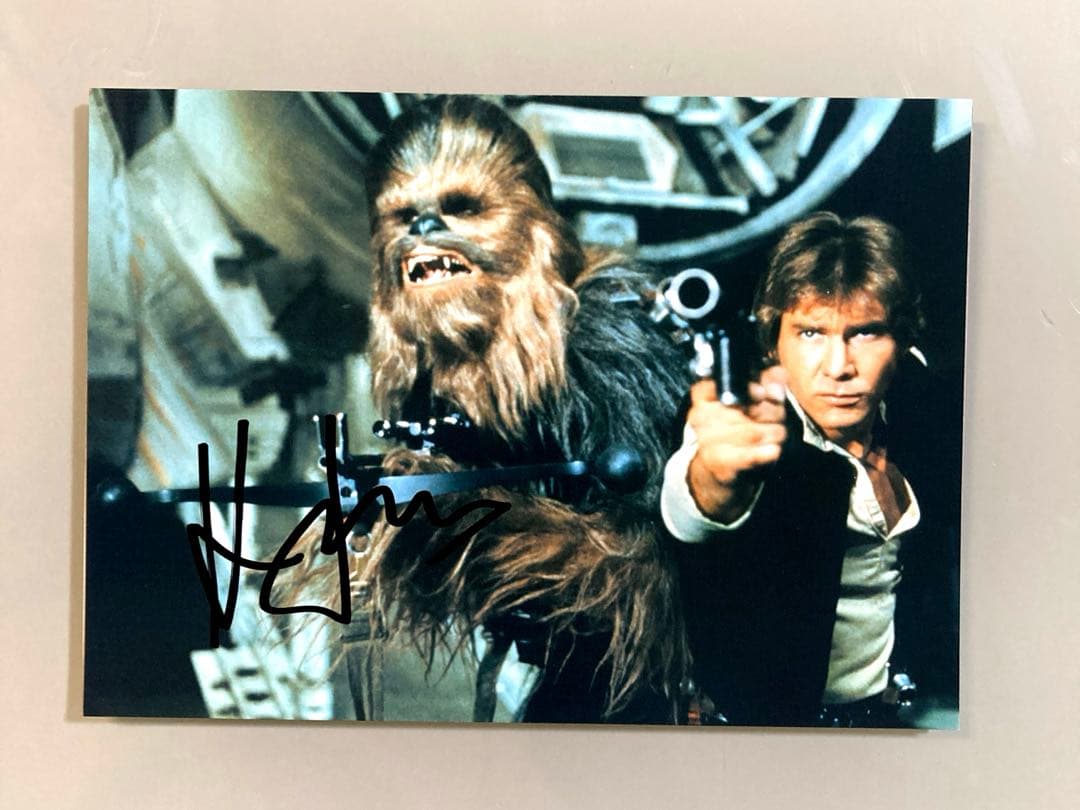 ハリソンフォード直筆サイン入り2Lサイズ写真…スターウォーズ