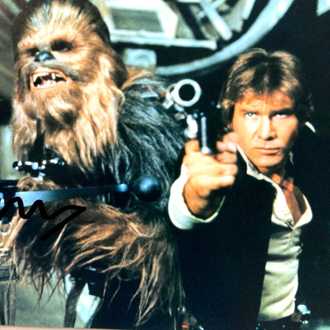 ハリソンフォード直筆サイン入り2Lサイズ写真…スターウォーズ