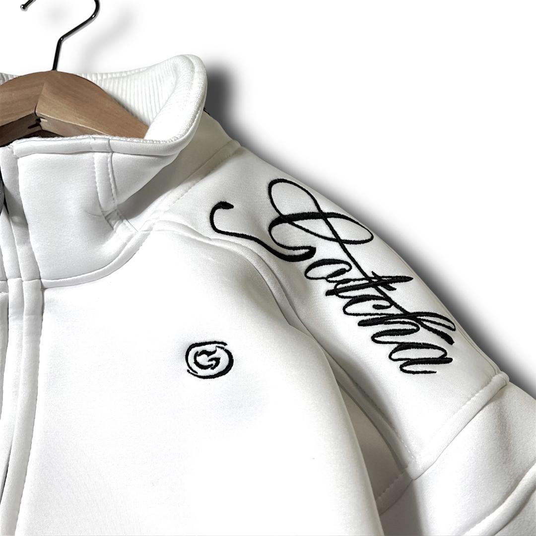 新品 XXL ガッチャゴルフ 厚手ダンボールニットブルゾン 定13,189円 白