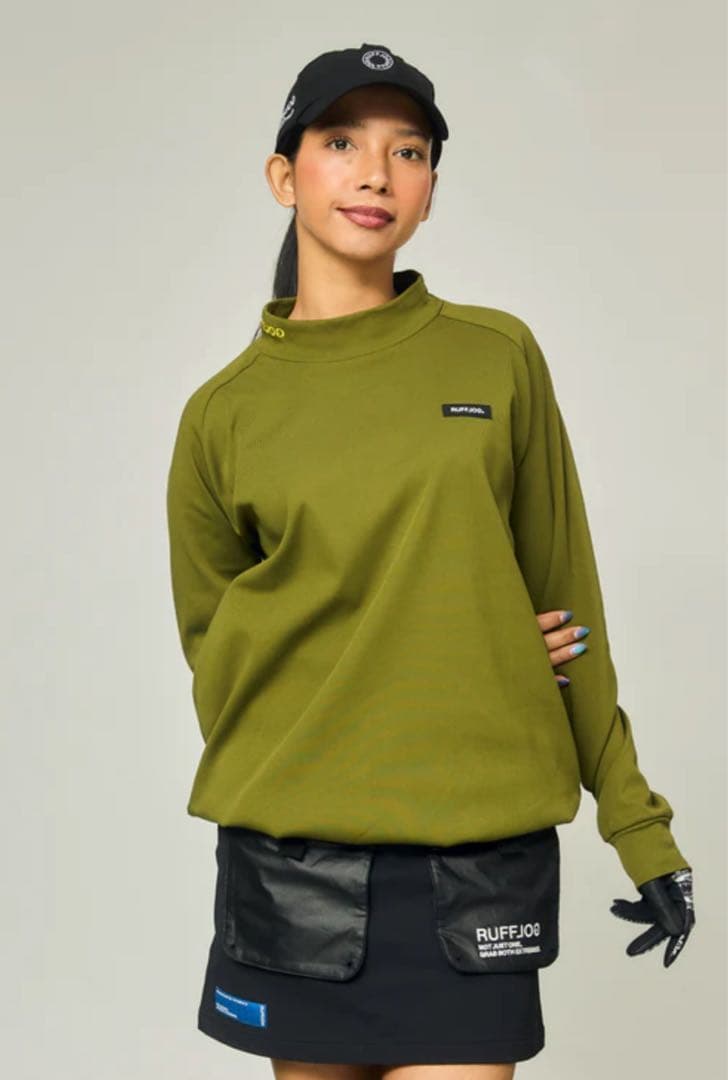 RUFFLOG ラフロッグ モックネック カーキ サイズS