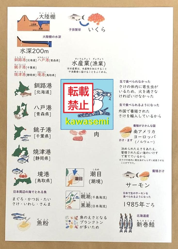 カット済【中学受験】予習シリーズ 社会 5年上(第1-4回) 地理 暗記カードa