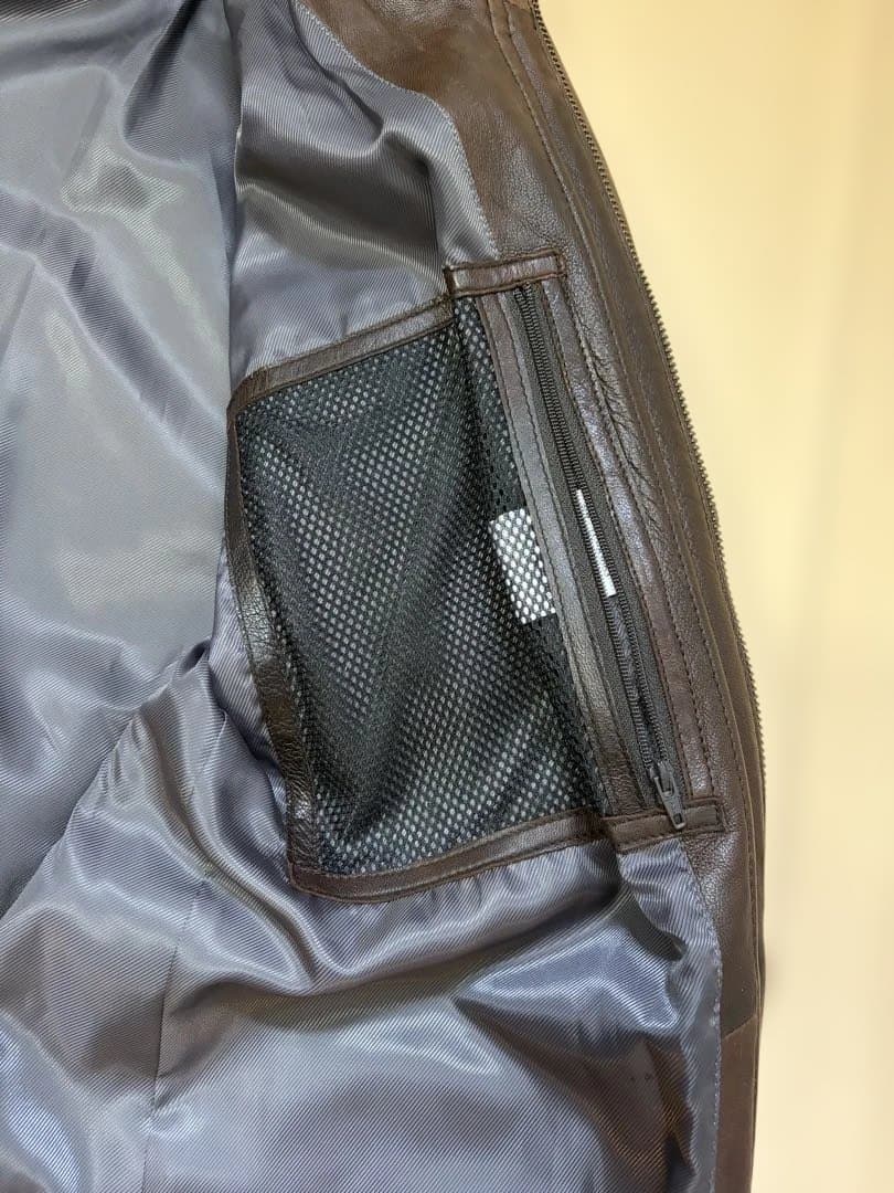 【おしゃれな一張羅】レザージャケット　シープレザー　L 茶系LICORICE