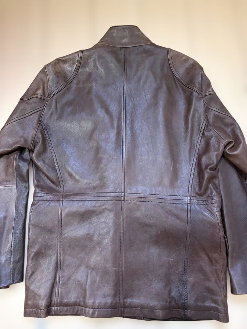 【おしゃれな一張羅】レザージャケット　シープレザー　L 茶系LICORICE