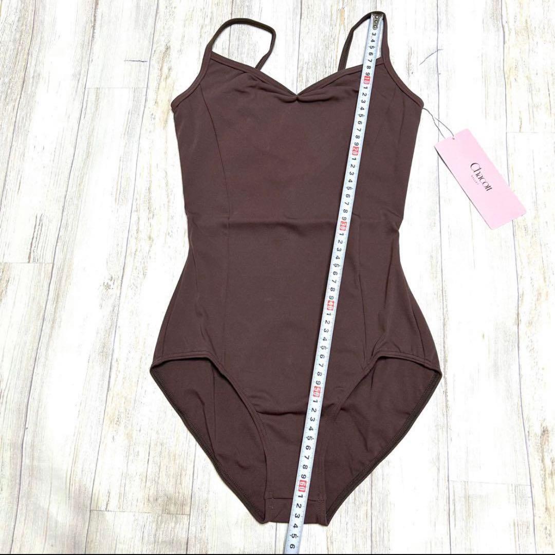 ブラウン　Mサイズ　レオタード　バレエ　キャミ