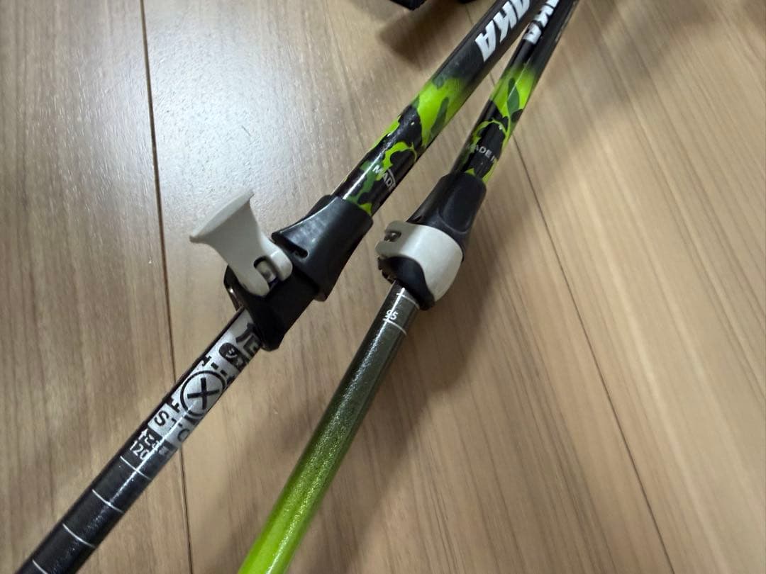 ★美品★お洒落　オガサカ スキーストック 収縮ポール　調整可能　デモ技術選