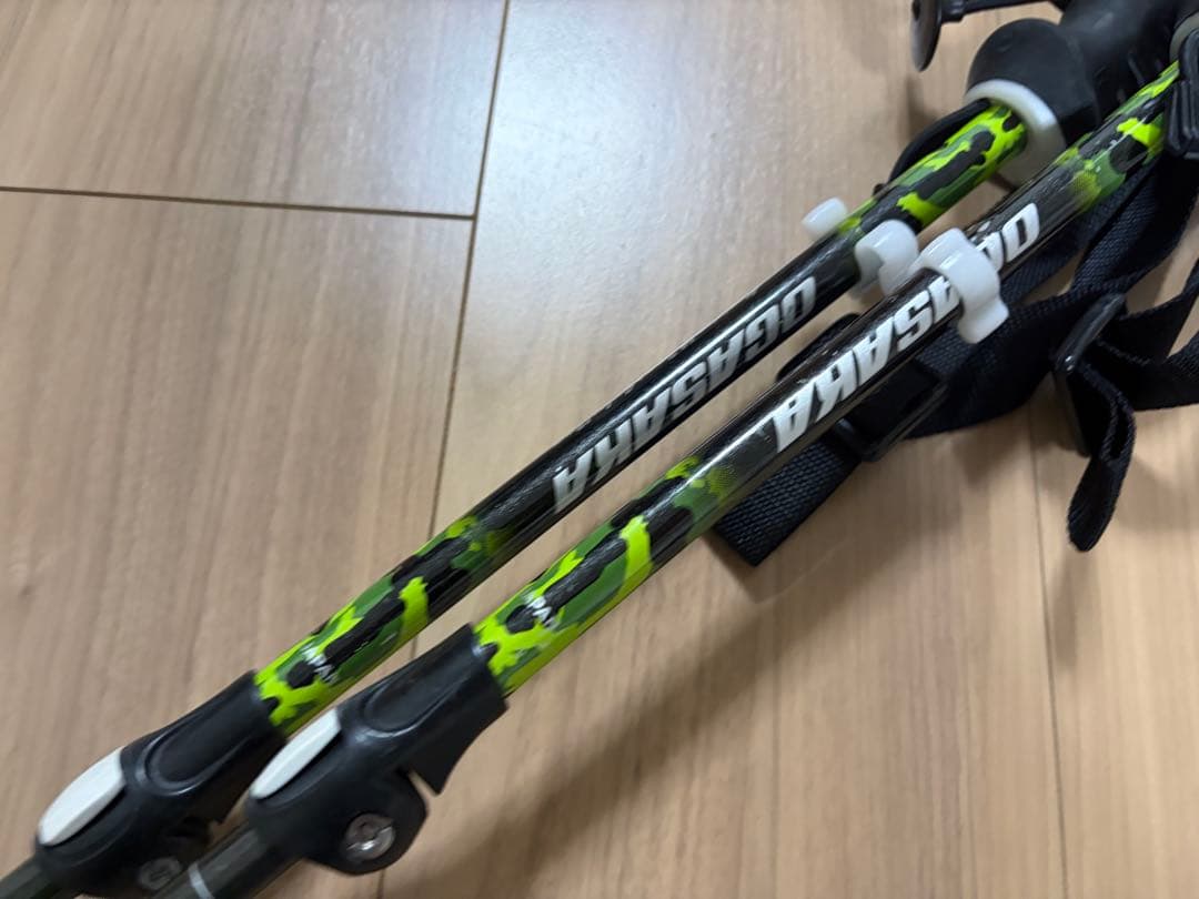 ★美品★お洒落　オガサカ スキーストック 収縮ポール　調整可能　デモ技術選