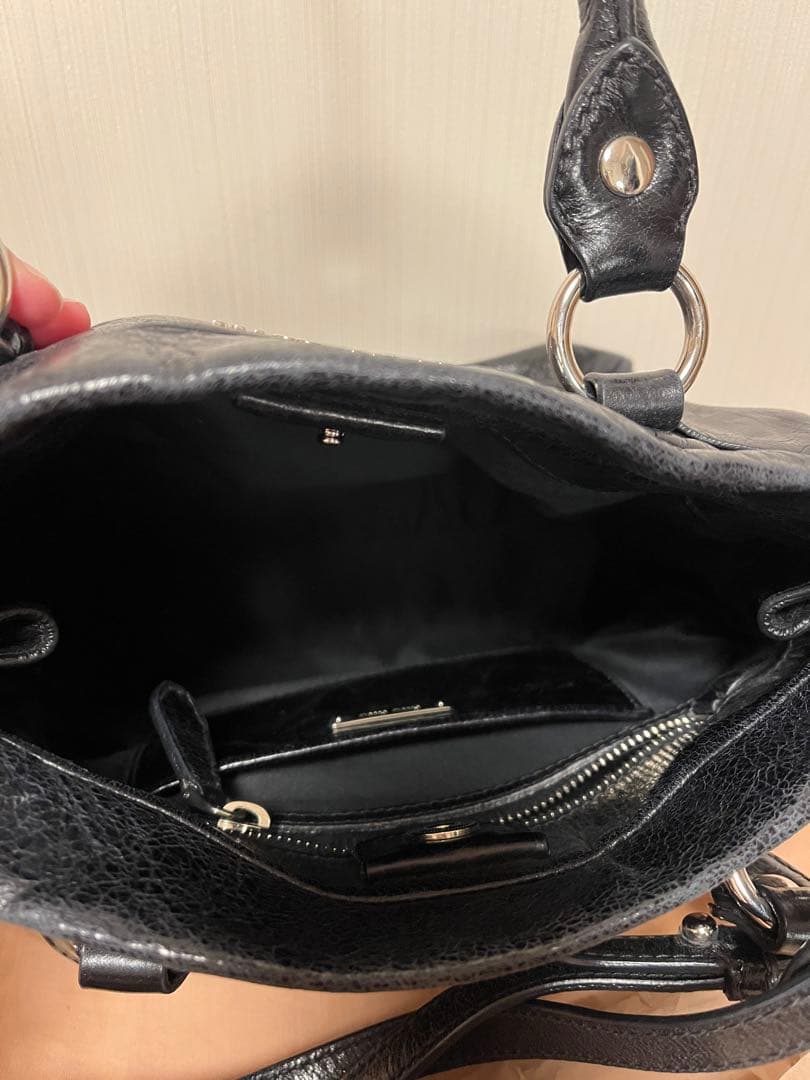 miumiu VITELLO LUX サイドリボン 2wayバッグ 黒