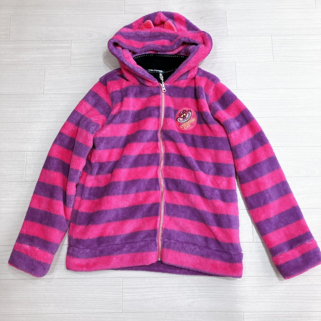 【美品】　トラサルディゴルフ　チェシャ猫ボアジップアップフーデッドパーカー