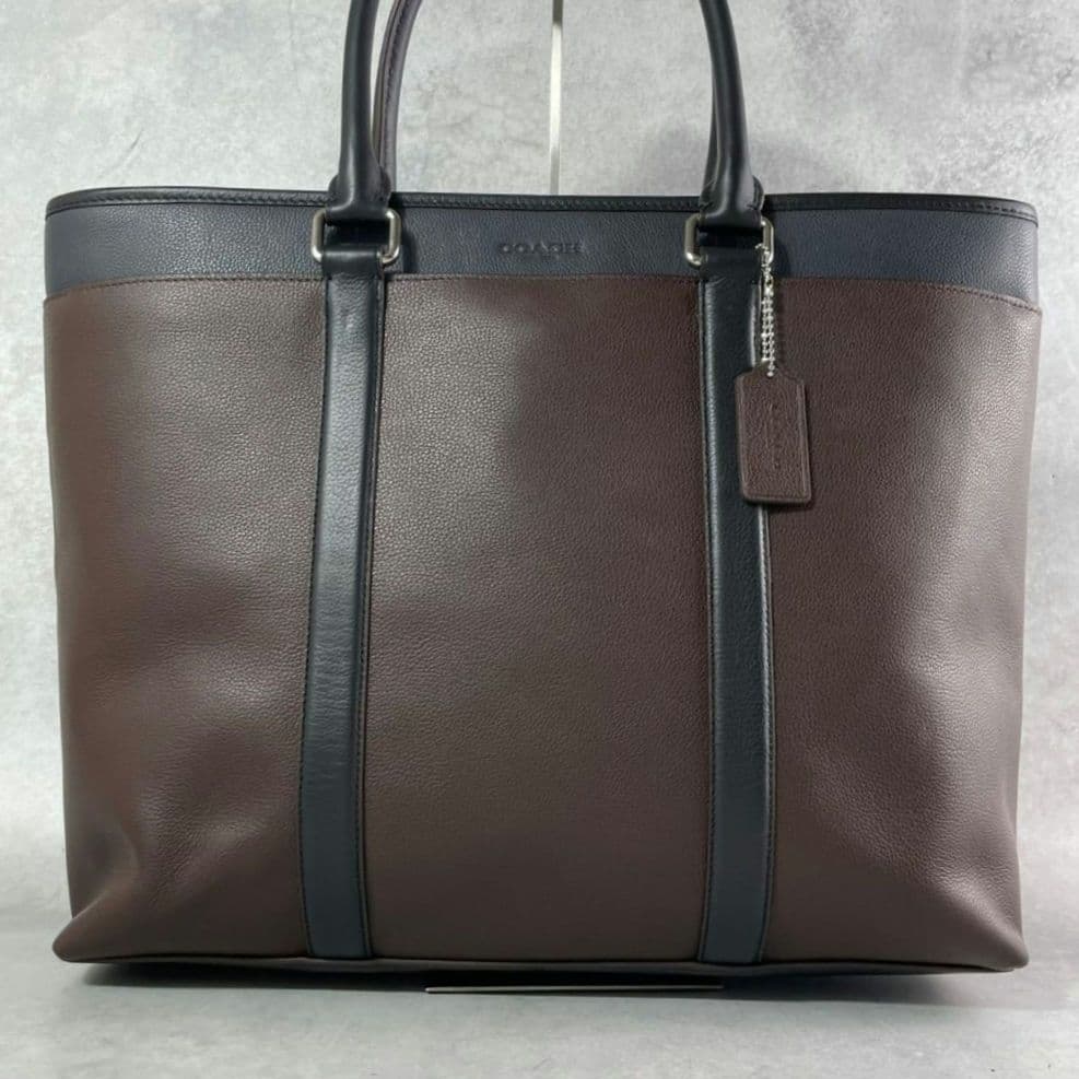 新品タグ付 コーチ メトロポリタン 2way トートバッグ ビジネス A4可 茶