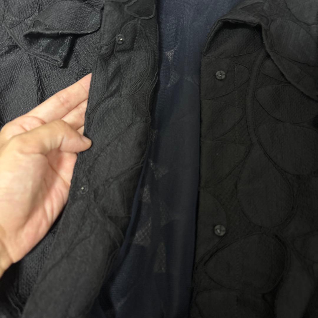 タグなし新品未使用★ リーフチュールレース フレアカラーショートブルゾン