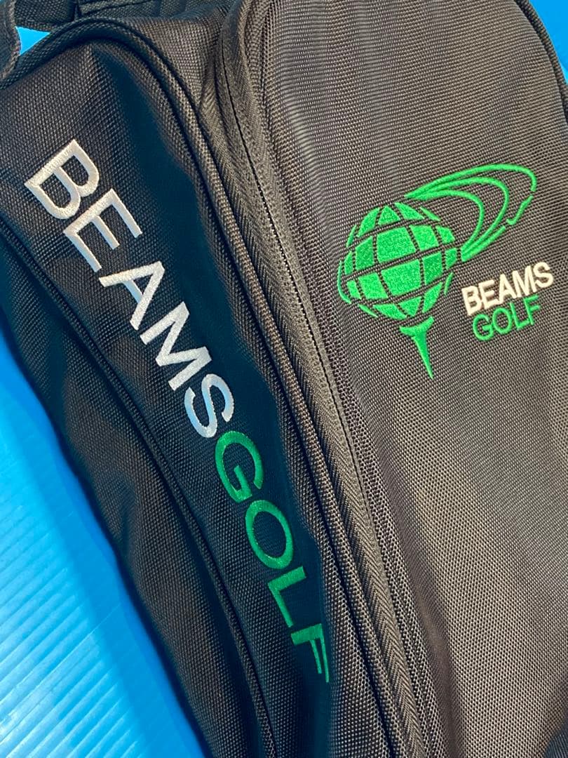 【超美品≒新品】BEAMS GOLF／ビームスゴルフ　シューズケース 色：黒×緑