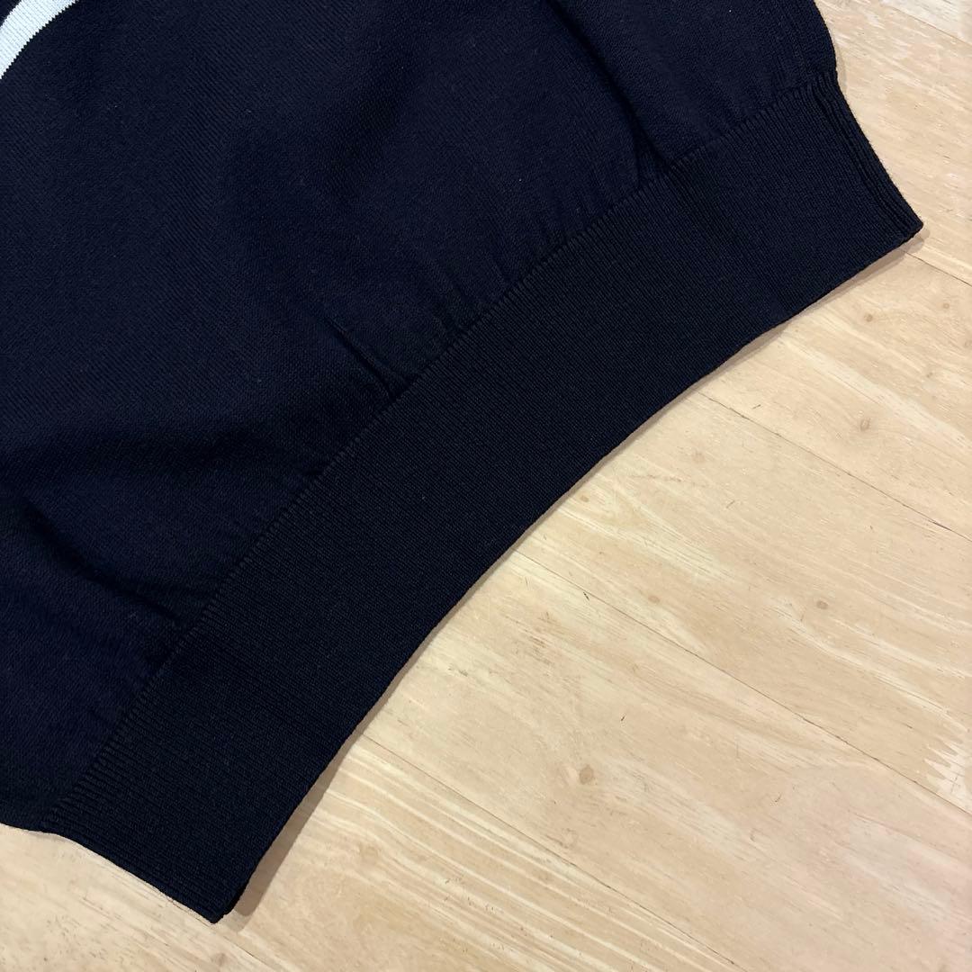 パーリーゲイツ☆新品 配色ボーダーコットンクルーネックニット